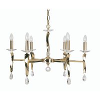 Oaks Lighting Aire 6 Light Chandelier Gold