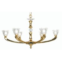 Oaks Lighting Perseas 6 Light Chandelier Gold