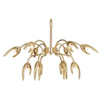 Oaks Lighting Flama 12 Light Chandelier Gold