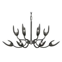 Oaks Lighting Flama 12 Light Chandelier Titanium