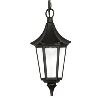 Oaks Lighting Witton Outdoor Porch Light with Chain Black