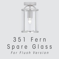 Oaks Lighting Fern Flush Ceiling Lantern Replacement Glass