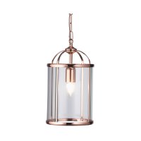 Oaks Lighting Fern 1 Light Lantern Style Pendant Copper