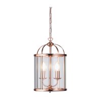 Oaks Lighting Fern 2 Light Lantern Style Pendant Copper