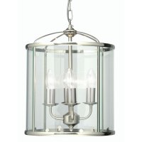 Oaks Lighting Fern 4 Light Lantern Style Pendant Antique Chrome