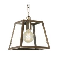 Oaks Lighting Riga Single Pendant Antique Brass