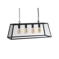 Oaks Lighting Riga 4 Light Chandelier Black