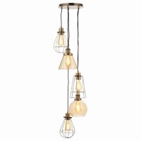 Oaks Lighting Haldor 6 Light Pendant Antique Brass