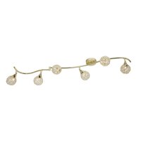 Oaks Lighting Lana 6 Bulb Semi-Flush Ceiling Light Polished Brass