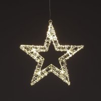 SnowTime White Star with 960 Warm White LED 38cm