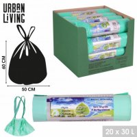 Eco Nature Trash Bags Green 30L x 20Pcs