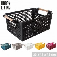 Urban Living Easy Storage Basket - 30cm x 19cm x 13cm - Assorted Colours