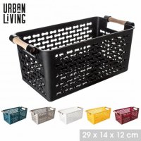 Urban Living Easy Storage Basket - 29cm x 14cm x 12cm - Assorted Colours