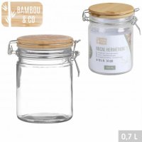 Bambou & Co Straight Glass Jar with Clip