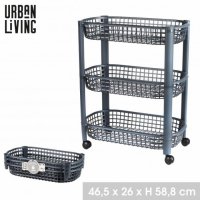 Urban Living Liberty 3 Tier Trolley - Midnight Blue