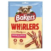 Bakers Dog Whirlers Bacon and Cheese Treats -130g