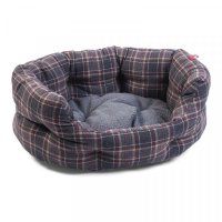 Zoon Oval Plaid Bed Large