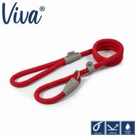 Ancol Viva Slip Rope Lead Reflective - Red 1.5m x 12mm