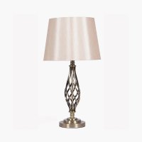 Pacific Lifestyle Jenna Metal Twist Detail Table Lamp - Antique Brass