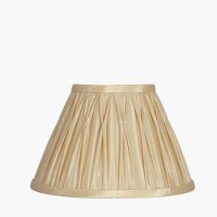 Pacific Lifestyle Garbo Polysilk Pinch Pleat Tapered Lampshade 15cm - Gold