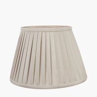 Pacific Lifestyle Lyndon Poly Cotton Knife Pleat Tapered Lampshade 40cm - Taupe