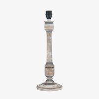 Pacific Lifestyle Captiva Mango Wood Table Lamp Base - Grey Wash