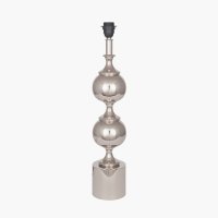 Pacific Lifestyle Asilah Aluminium Tall Footed Table Lamp Base - Silver