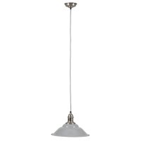 Pacific Lifestyle Macchiato Grey and Silver Metal Cafe Pendant