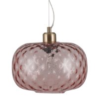 Pacific Lifestyle Azores Textured Glass Oval Pendant - Rose