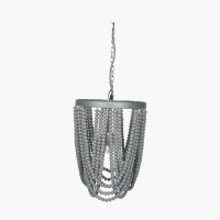 Pacific Lifestyle Bonneval Grey Wash Wood Bead Sash Pendant