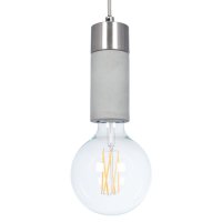 Pacific Lifestyle Frowick Concrete and Brushed Chrome Ceiling Fitting