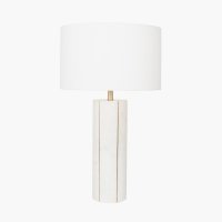 Pacific Lifestyle Venetia White Marble and Gold Metal Tall Table Lamp