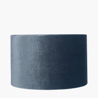 Pacific Lifestyle Bow Velvet Cylinder Lampshade 45cm - Slate