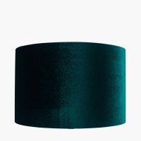 Pacific Lifestyle Bow Velvet Cylinder Lampshade 30cm - Forest Green
