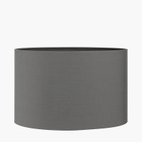 Pacific Lifestyle Mia Oval Poly Cotton Lampshade 30cm - Steel Grey
