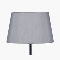 Pacific Lifestyle Martha Oval Polysilk Tapered Lampshade 45cm - Steel Grey