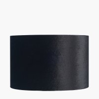 Pacific Lifestyle Bow Velvet Cylinder Lampshade 30cm - Black