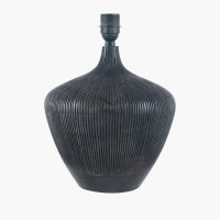 Pacific Lifestyle Manaia Textured Wood Table Lamp Base - Antique Black
