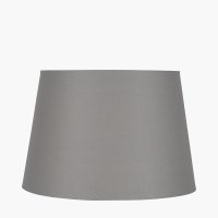 Pacific Lifestyle Adelaide Tapered Poly Cotton Lampshade 25cm - Steel Grey