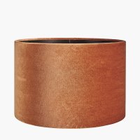 Pacific Lifestyle Bow Velvet Cylinder Lampshade 30cm - Tobacco