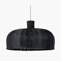 Pacific Lifestyle Caswell Rattan Dome Pendant - Black