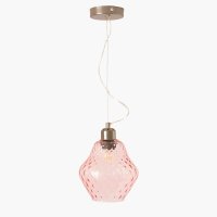 Pacific Lifestyle Lisbon Optic Diamond Glass Pendant - Rose