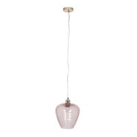 Pacific Lifestyle Almada Textured Glass Electrified Pendant - Rose