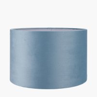 Pacific Lifestyle Rene Velvet Cylinder Lampshade 30cm - Duck Egg