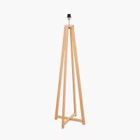 Pacific Lifestyle Whitby Natural Wood Tapered 4 Post Floor Lamp