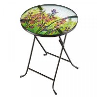 Flamboya Hummingbird Glass Table