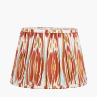 Pacific Lifestyle Izara Ikat Patterned Mushroom Pleat Tapered Lampshade 30cm - Cinnamon