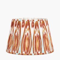 Pacific Lifestyle Izara Ikat Patterned Mushroom Pleat Tapered Lampshade 35cm - Cinnamon