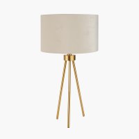 Pacific Lifestyle Houston Metal Tripod Table Lamp - Brushed Brass