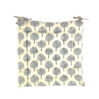 Ascalon Square Seatpad Linen Look - Cream